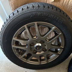 軽自動車用　スタッドレスタイヤ＋アルミホイール　２本セット　ＵＳＥＤの画像