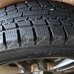 軽自動車用　スタッドレスタイヤ＋アルミホイール　２本セット　ＵＳＥＤの画像