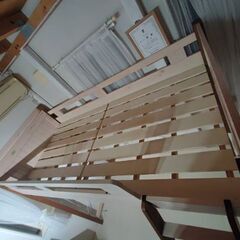 ロフトベッド　アイボリーの画像