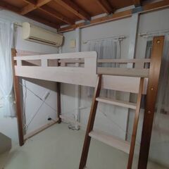 ロフトベッド　アイボリーの画像