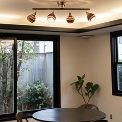 4灯シーリングライト 天然木   の画像