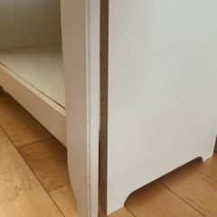 アンティークホワイトキャビネット　白　本棚　チェストの画像