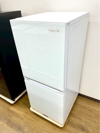 2ドア冷蔵庫 ホワイト ハイセンス 2021年製 134ℓ 右開き