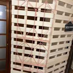 吊り下げワイヤー　インテリア　ピンクの画像