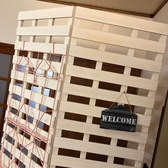 DIYしたスノコパーテーション　ガーデニングにもの画像