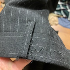 ブラック ストライプ ビジネススーツ　A4 上下セットの画像