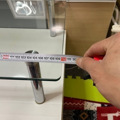 ガラステーブル付きテレビボード／ローボードの画像