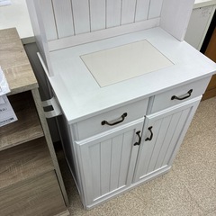 リユースのサカイ東金店　扉付き収納棚　白　※難あり　TJ16923の画像