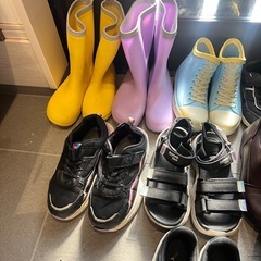 シューズ、長靴、サンダル、ブーツ　22.22.5.Sサイズ　まとめての画像
