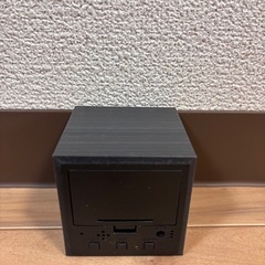 ほぼ新品★スタンダードプロダクツ 目覚まし時計 木目調 黒 ブラックの画像