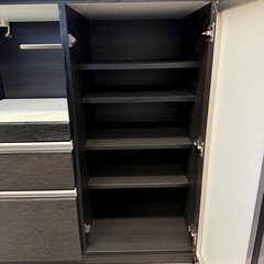 ニトリ キッチンボード ポスティア90 ブラック系 ロータイプ の画像