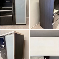 ニトリ キッチンボード ポスティア90 ブラック系 ロータイプ の画像