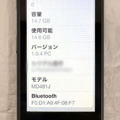 アップル Apple iPod nano A1446 第7世代 16GB MD481J スペースグレイ Bluetooth対応 動作〇☆札幌市 白石店 の画像