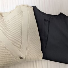 洋服セット オーバーサイズカーディガン ノースリワンピースの画像