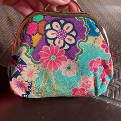 未使用♡和柄がま口ポーチの画像