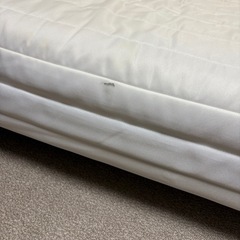 無印 脚付マットレス ベッド シングルの画像