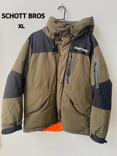 schott ダウンジャケット　オリーブXL