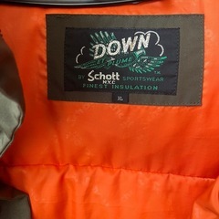 schott ダウンジャケット　オリーブXLの画像