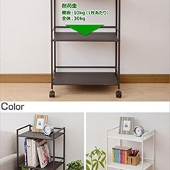キャスター付き スチールラックの画像