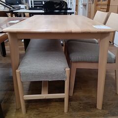 ★リユースのサカイ水戸店★ NITORI ダイニングセット4人用 ナチュラル H69.5×D80×W133.5 クリーニング済み MT6925の画像