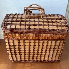 キャンプ、ピクニック　カゴバッグの画像