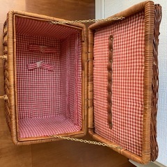 キャンプ、ピクニック　カゴバッグの画像