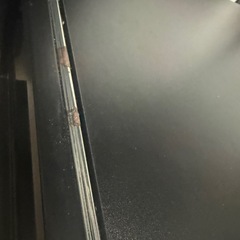 近日処分【無料】 レンジラック　レンジ台　スライド棚　ブラックの画像