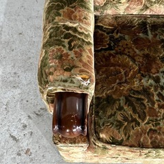 ✿70s✿ karimoku 昭和レトロ　応接ソファー　ベロア　金華山の画像