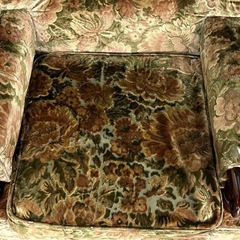 ✿70s✿ karimoku 昭和レトロ　応接ソファー　ベロア　金華山の画像