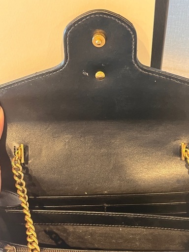 付属品全揃いGUCCI GGマーモントのチェーンウォレット
