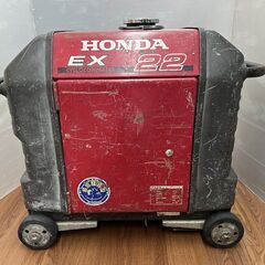 配送不可【引取限定】ホンダ EX22 発電機 2.2kVA 車輪あり サイクロコンバーター搭載 低騒音フルカバーモデル HONDA【安佐北店】【中古】の画像