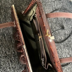 ヴィンテージ カメ革 ハンドバッグの画像