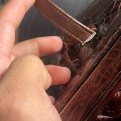 ヴィンテージ カメ革 ハンドバッグの画像