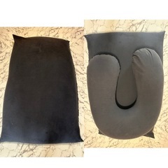 ヨギボーmidi、supportのブラック2個セット、中古の画像