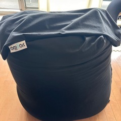 ヨギボーmidi、supportのブラック2個セット、中古の画像