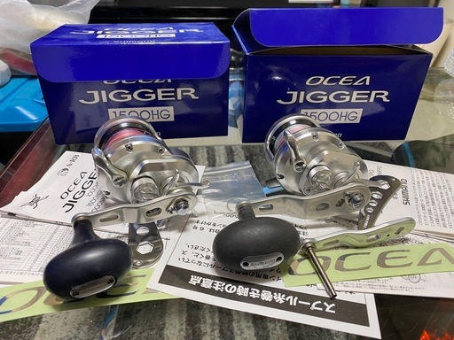 シマノ　オシアジガー1500HG 2個（片方ロングハンドル）ダイワキャタリナジギングロッド