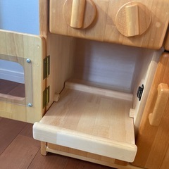 ベビー　キッズ玩具　木製　キッチンの画像