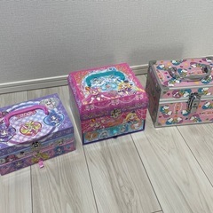 メイクボックス3セット　プリキュア（きみプリ、わんプリ）、キティの画像