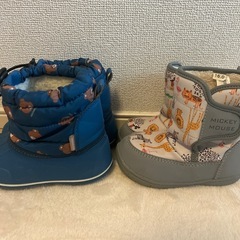 スノーブーツ 2足 セット 16cm 男女兼用の画像