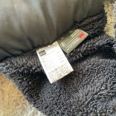 ブラック フリース スヌード　マフラー 横91、縦14センチの画像