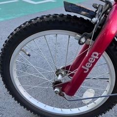 Jeep 16インチ子供用自転車 レッドの画像