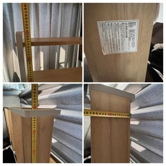 アイリスオーヤマ　スチールウッドスリムラック LSWR-600 ナチュラル／ホワイトの画像