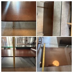 スタイリッシュセンターテーブル テーブル センターテーブル ローテーブル ガラス おしゃれ 棚付き 木製 収納 モダン スリム コンパクト 座卓 リビング 長方形 脚 スチールの画像