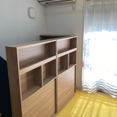 大人パソコン用収納机　折りたたみ半個室　3面収納デスク　小学生中学生勉強用収納机の画像