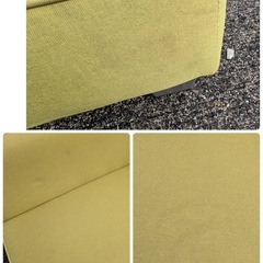 ⭐︎早く来れる方優先‼︎ ソファ オットマン付き⭐︎ 薄いグリーンの画像