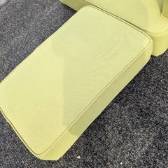 ⭐︎早く来れる方優先‼︎ ソファ オットマン付き⭐︎ 薄いグリーンの画像