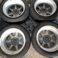 ★★★美品TOYOTA純正ホイール 215/55R17 17インチ17x7.J スタッドレスタイヤ&ホイール4点YOKOHAMA STUDLESS ICE GUARD 5〜6割山の画像