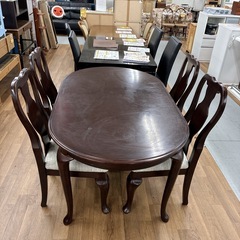 ジモティー限定価格！S251 ⭐ IDC大塚家具購入品 輸入家具 大人気モデル５点セット 人気の猫足 幅160cm USEDの画像