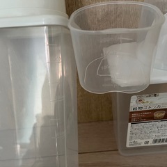 米びつ　穀物ストッカー　２点セットの画像