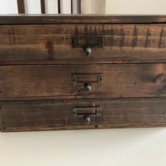 ヴィンテージ風  ミニチェスト 卓上  木製の画像